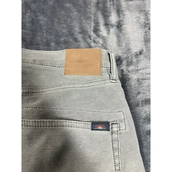 Faherty Comfort Twill Jeans Mens 30x29 Slate Gray Stretch Straight Leg - Picture 12 of 13